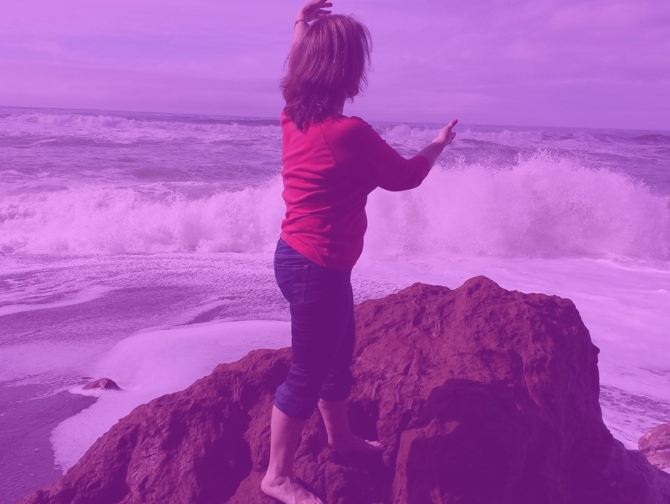 Tonya near Ocean #4 with Purple Filter